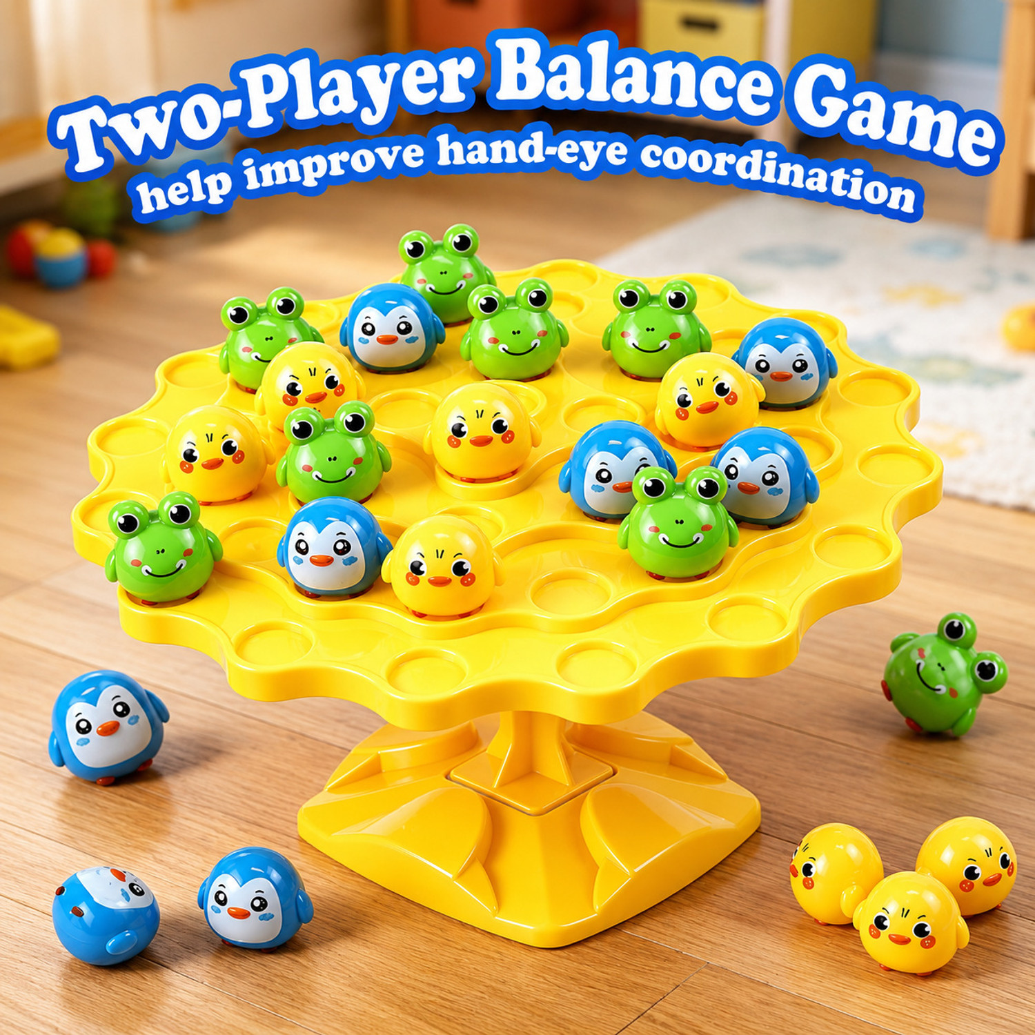 Image of Takhatmal Mini Animal Balance Tree Game Frog Educational Indoor Toy Kids Age 3+ Party & Fun Board Game