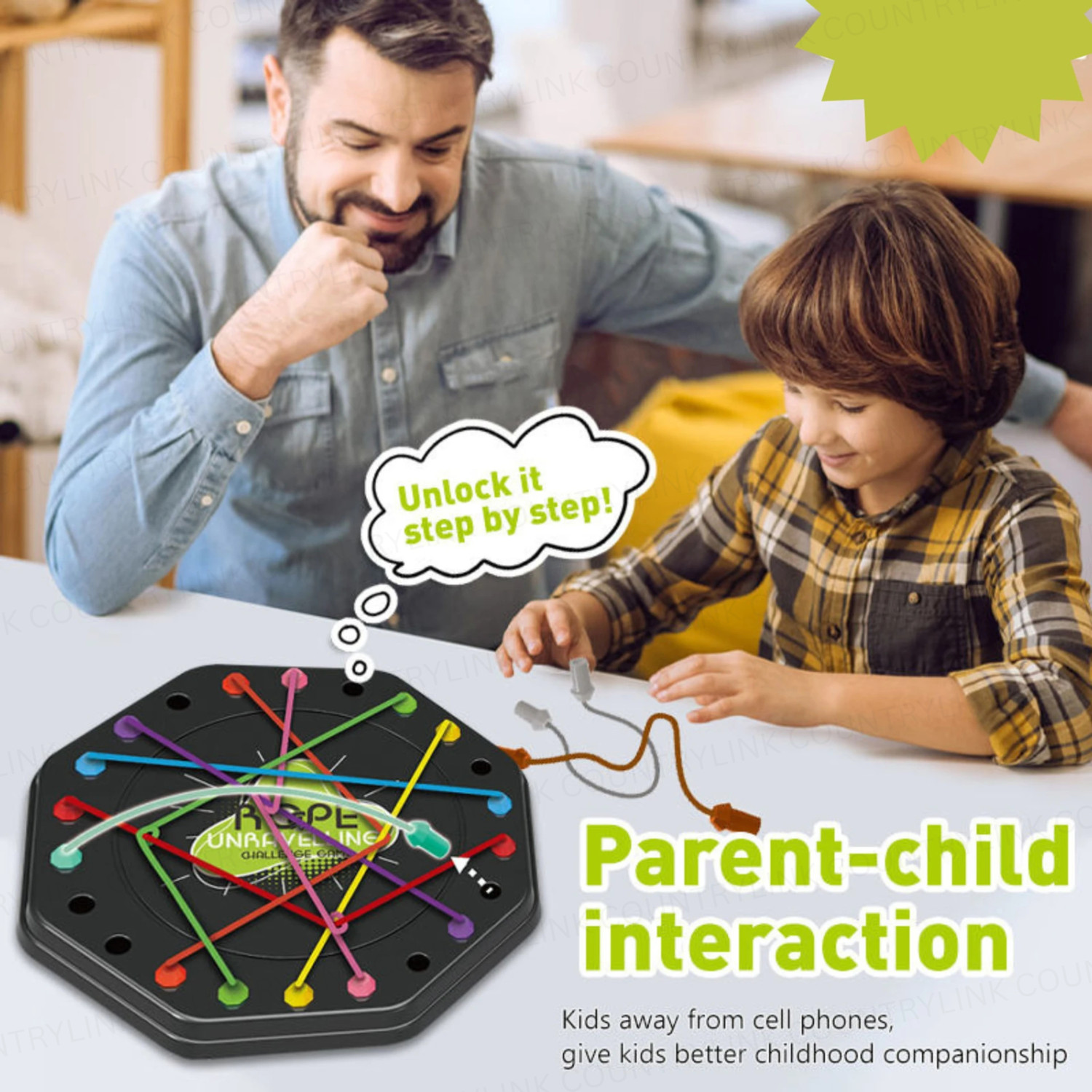 Image of CountryLink Logical Thinking Chess Puzzle Game - Mind Challenge & Rope Toy Set for Kids 3+ Board Game Accessories
