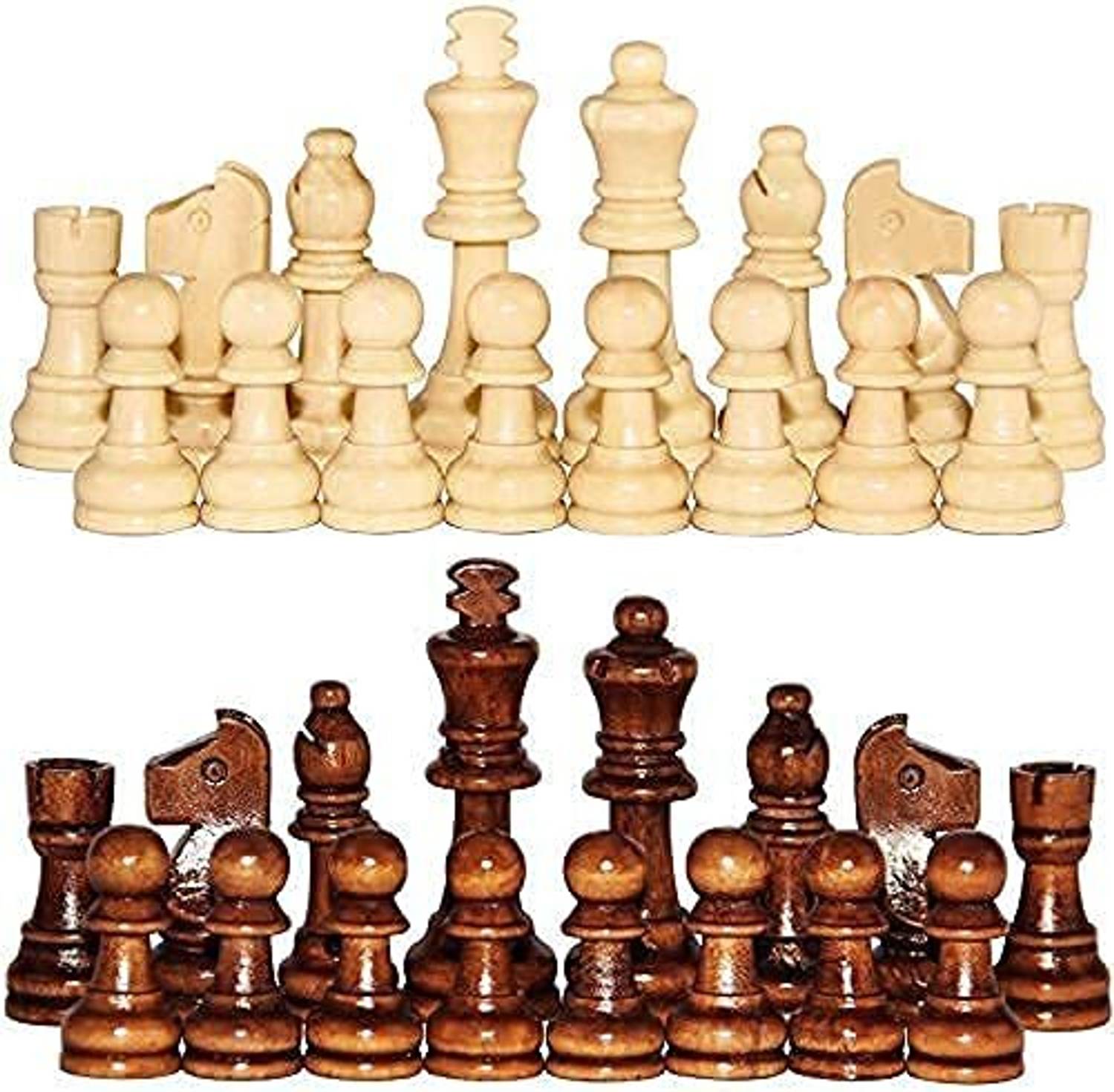 Nakashi 13 Inch Wooden Chess Set with Folding Board & Storage - Image 5