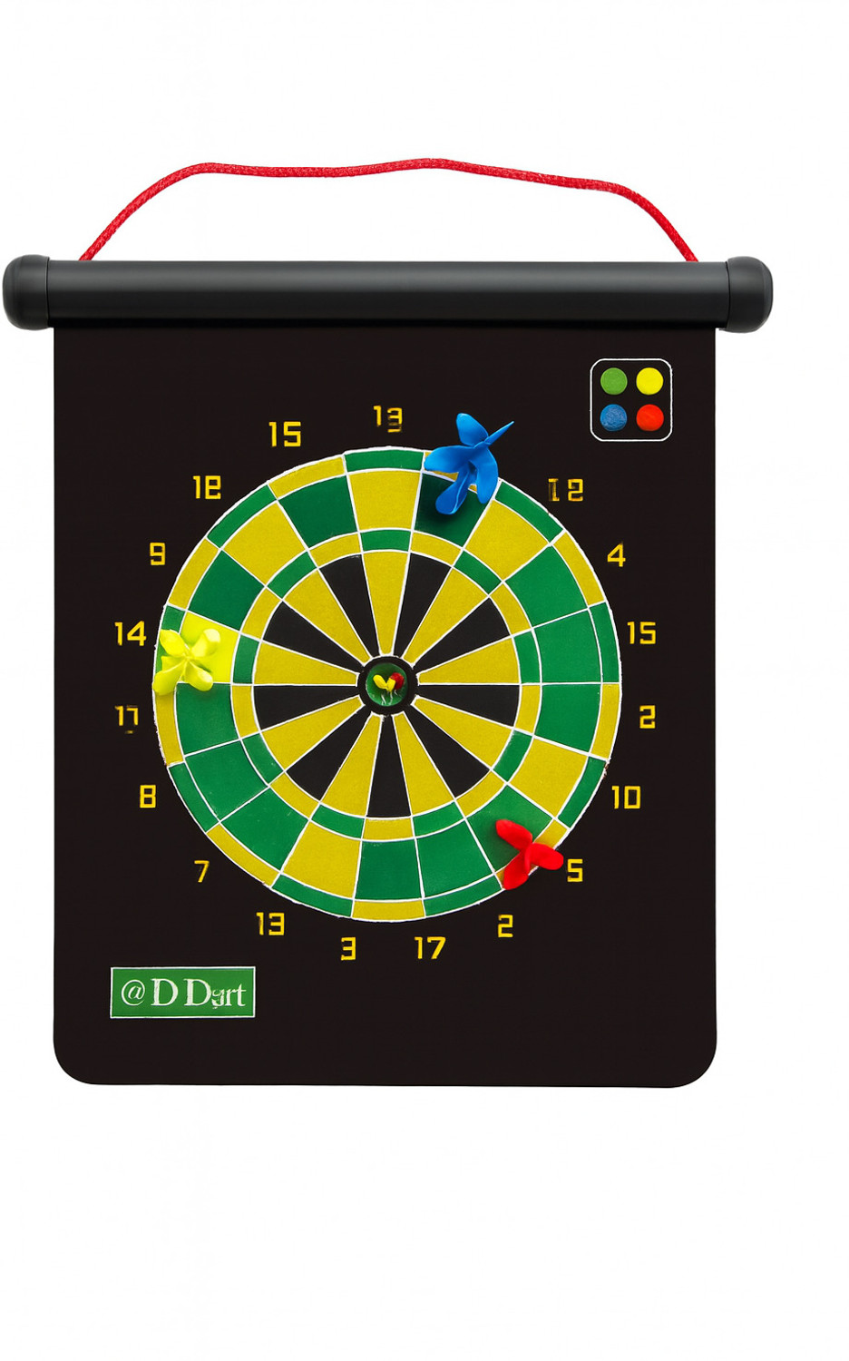 Image of BOLDUP Magnetic Dart Board Strong Hold Safe & Portable 12 inch,4 darts Double sided 32 cm Dart Board