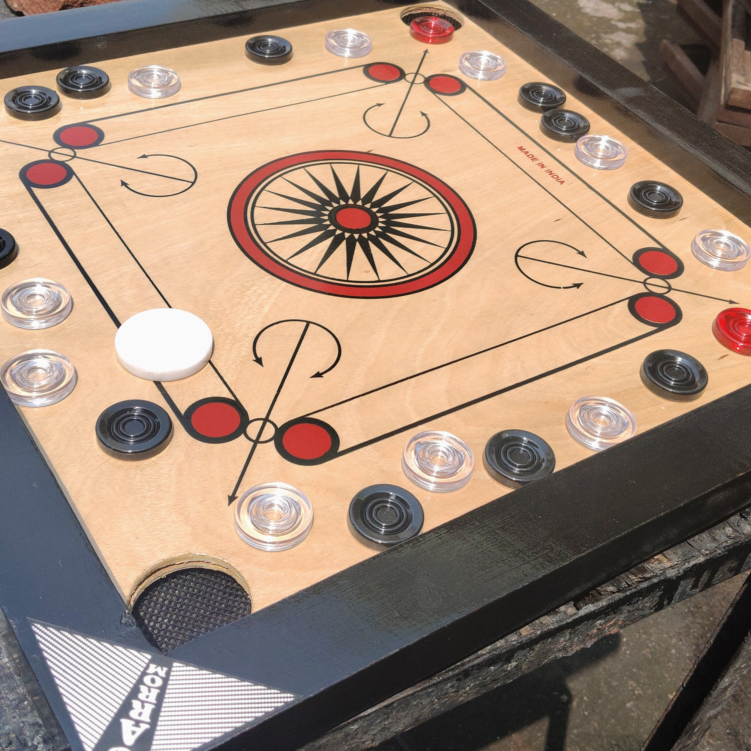 Image of Zunaira sports Carrom accessories with coins sticker powder 4 cm Carrom Board