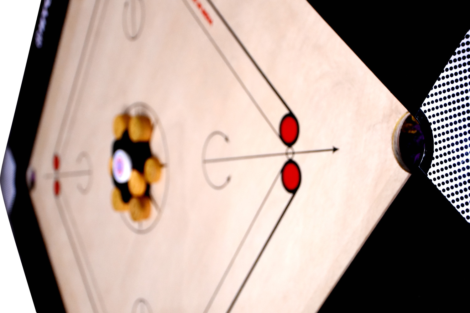 Image of HYORTS Carrom Board Wooden Carrom board 36inch 3inch Border Full Size D 91.44 cm Carrom Board (Beige)