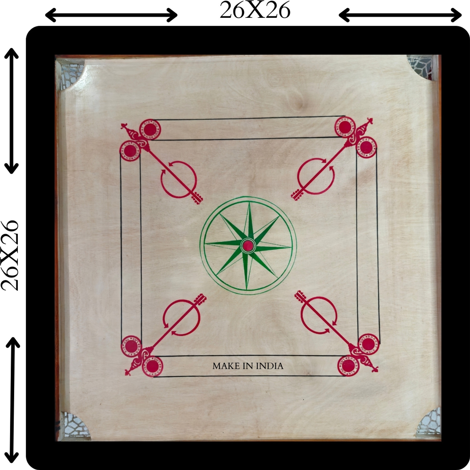 Image of LCS 26X26 WOODEN CARROM 3.81 cm Carrom Board