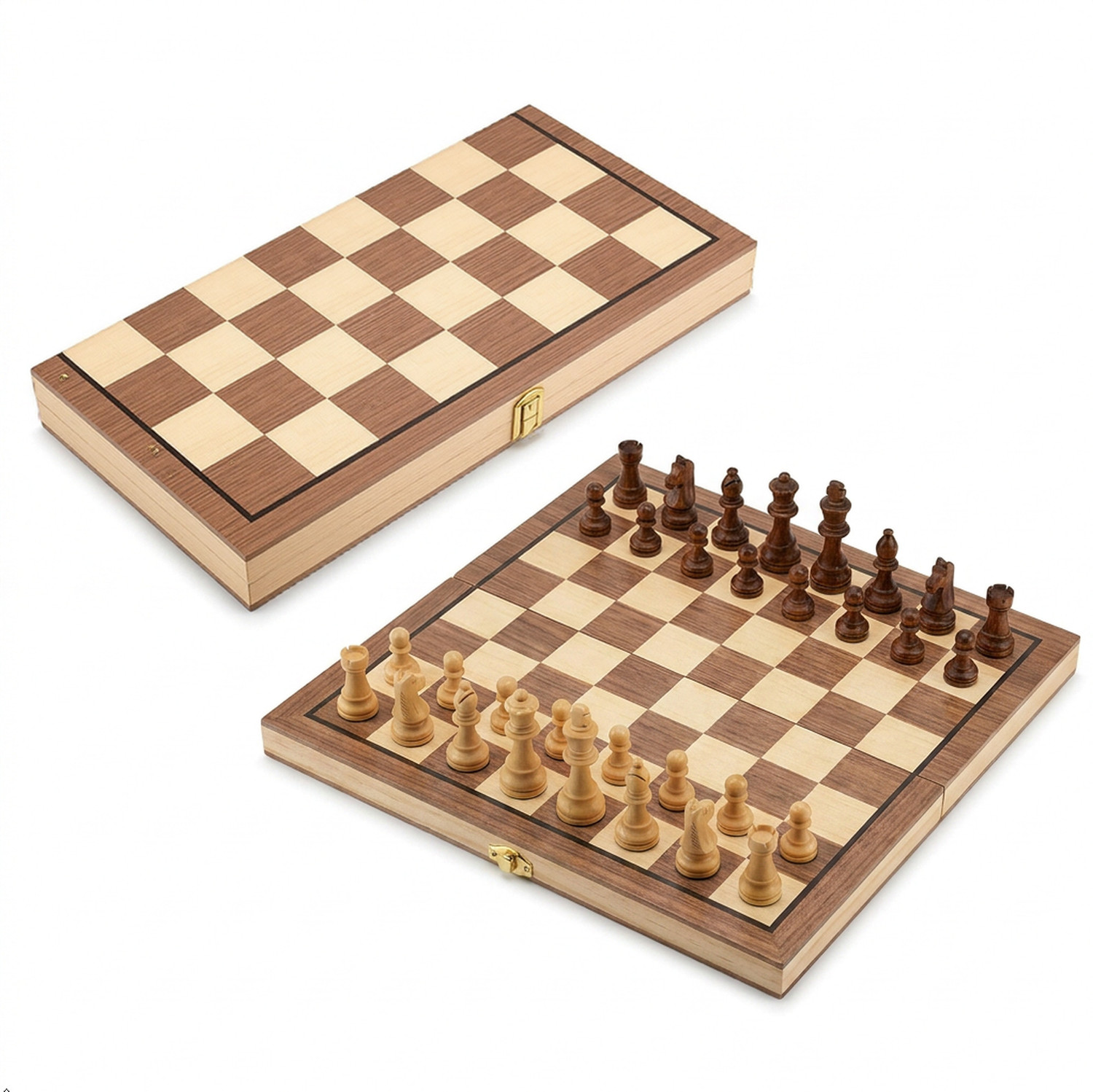 Selvadurai Folding Wooden 15 Inches 38 cm Chess Board