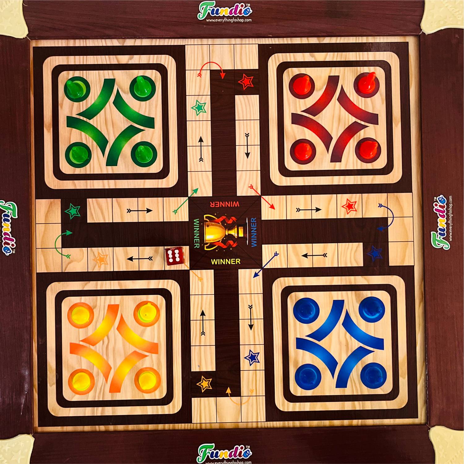 FUNDIO 2-in-1 Chess and Ludo Board Game 45 cm - Image 5