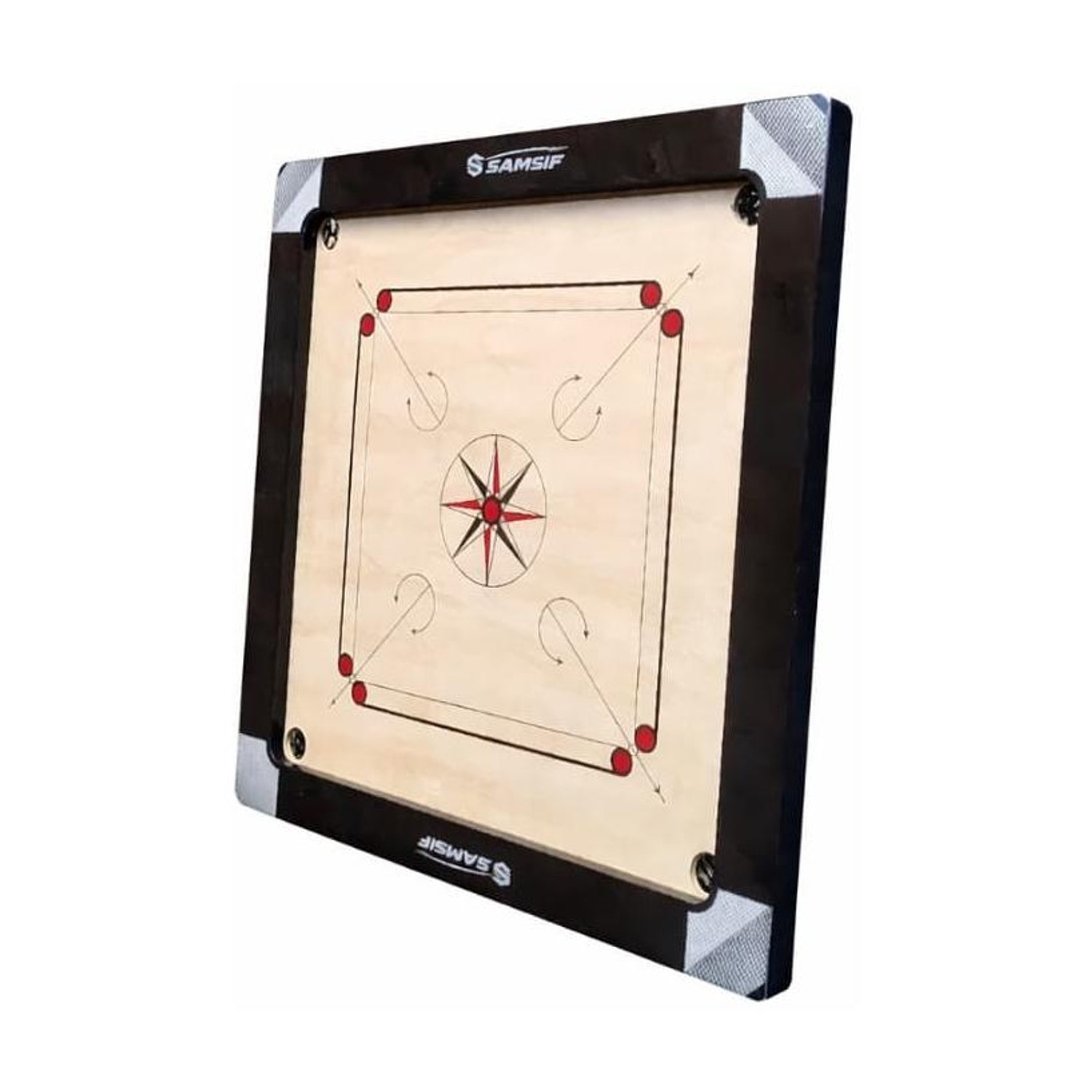 Image of SAMSIF 36x36 Carrom Board Full Size with Accessories 4 cm Carrom Board