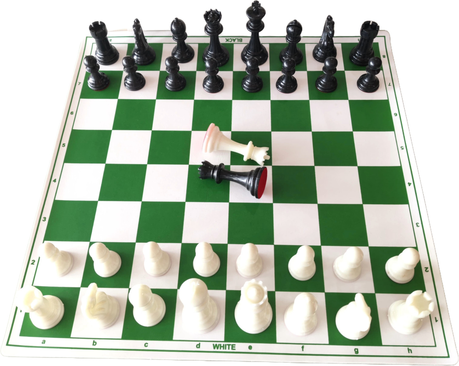 Image of bragnam Professional Foldable 17 x 17 Chess Game with Premium Solid Plastic Pieces 43 cm Chess Board