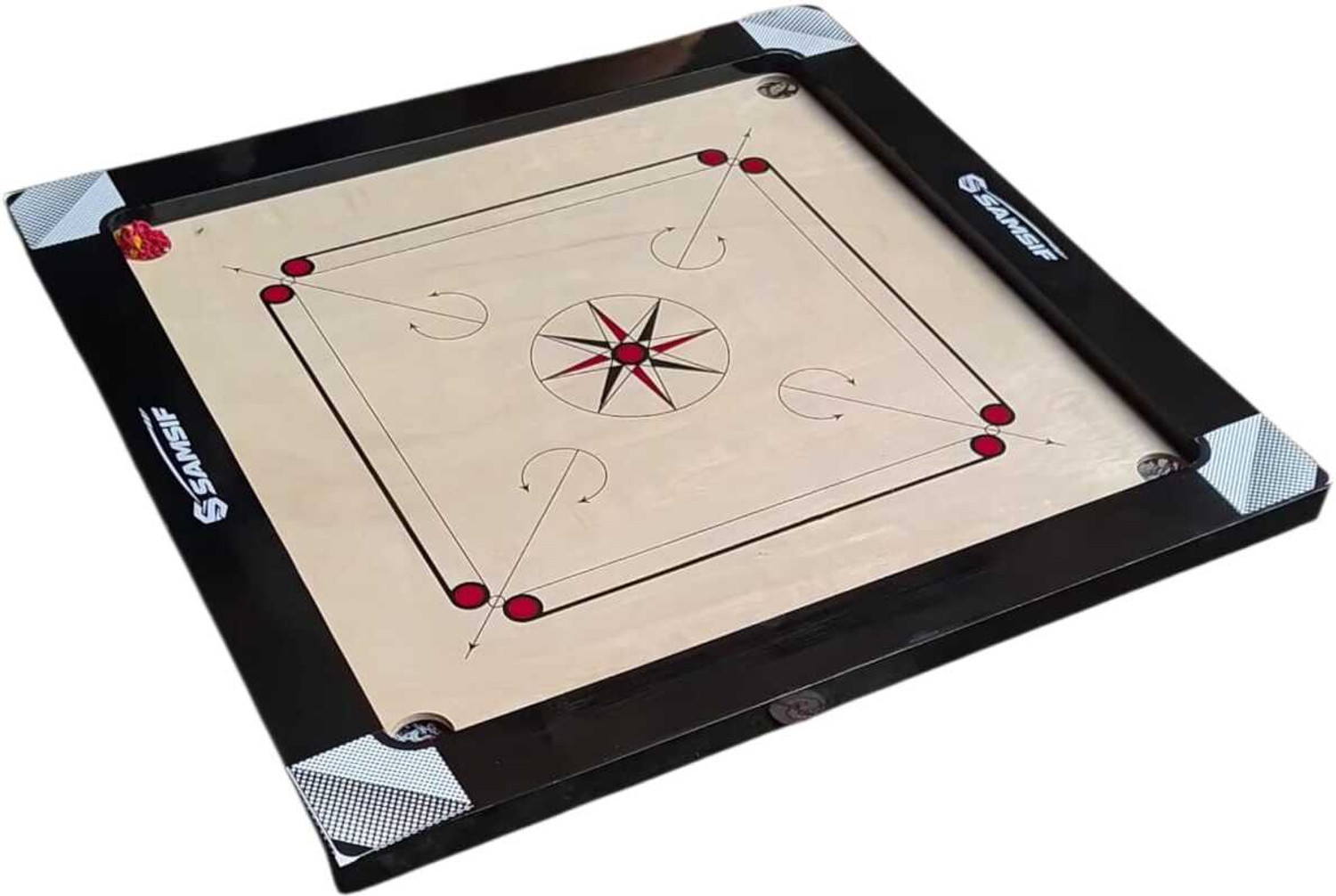 Image of SAMSIF 36x36 Carrom Board Full Size with Accessories 4 cm Carrom Board