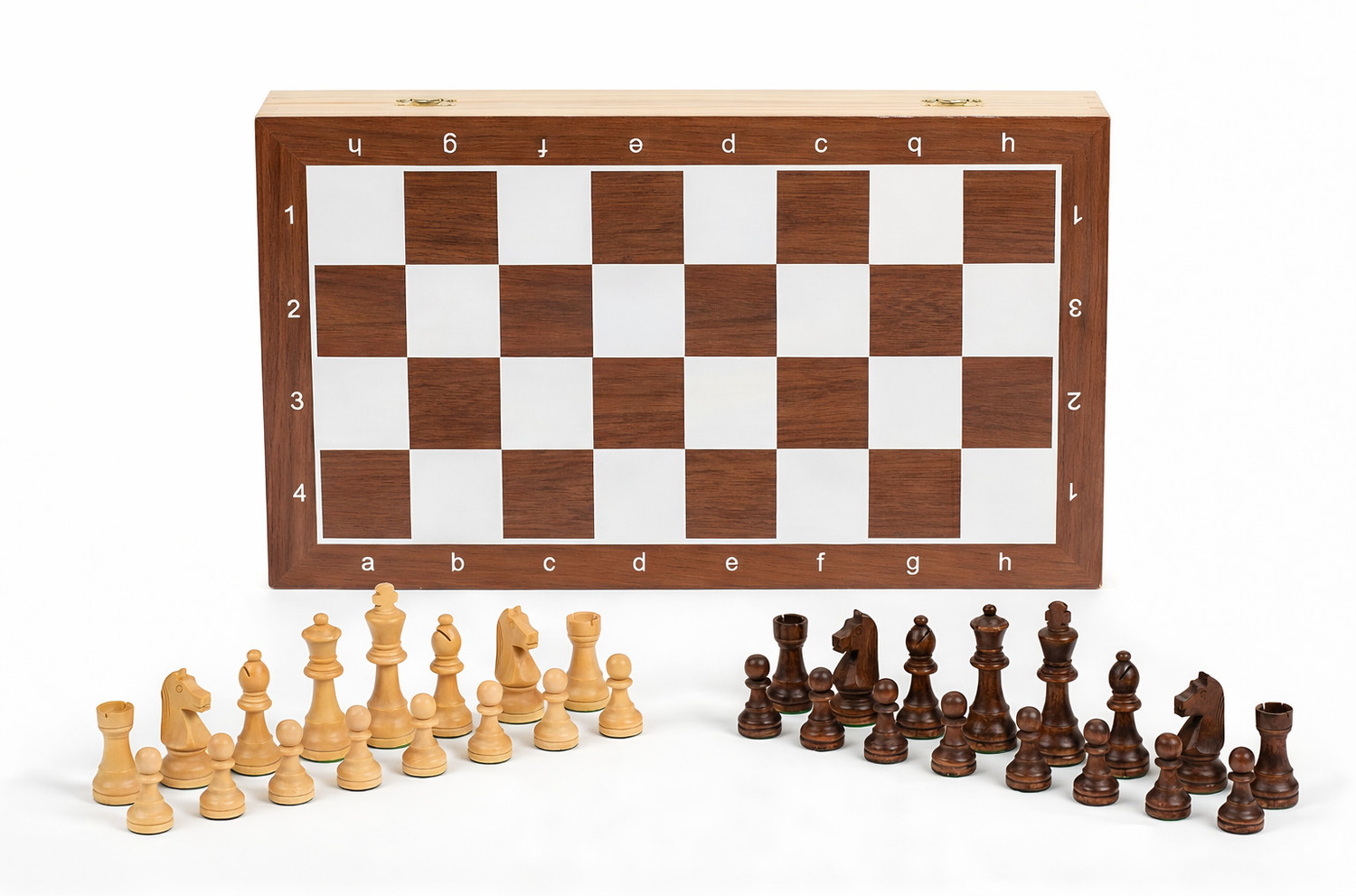 Image of Nakashi 13 INCH Wooden Folding Chess Set with Storage | Classic Chess Board Game 33 cm Chess Board