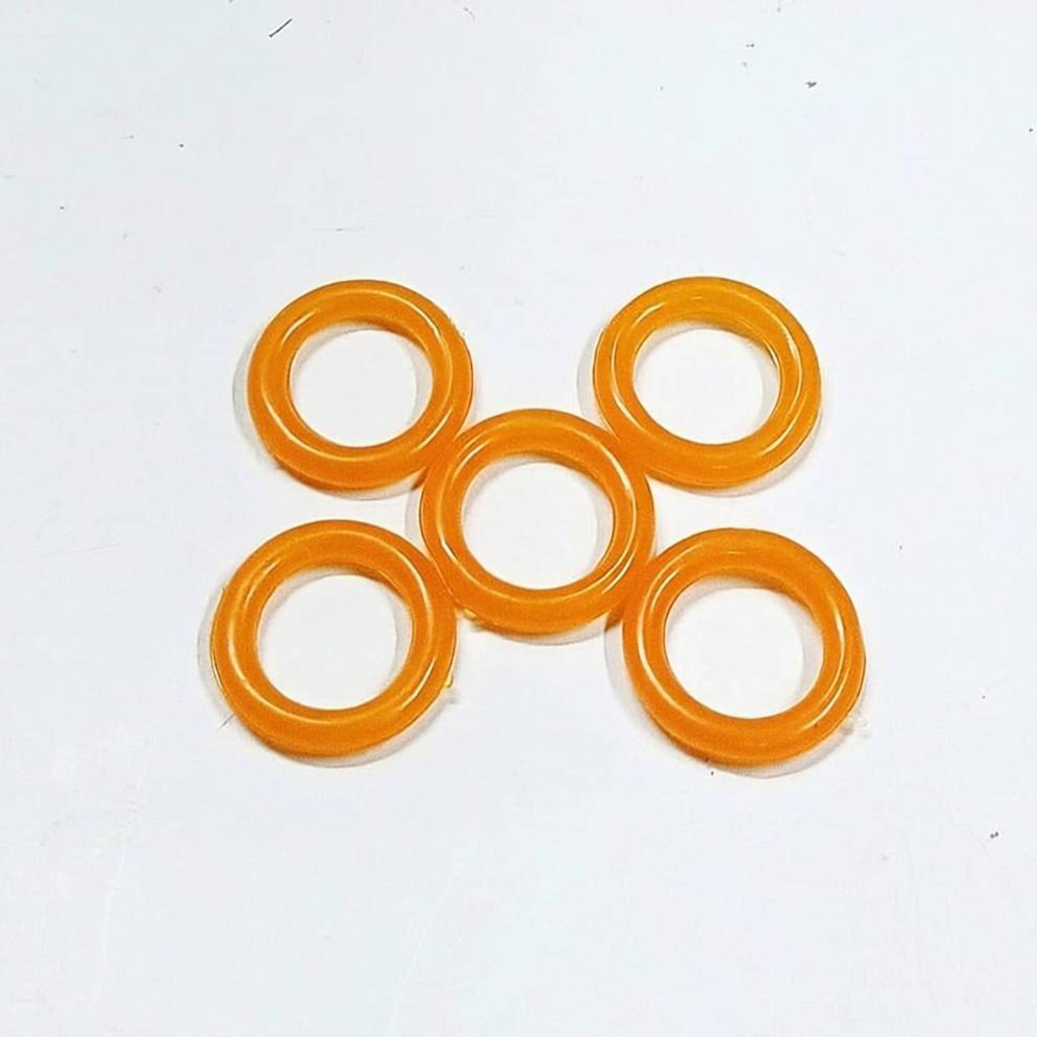SSS Sewing Machine Bobbin Winder Rubber Tire O Ring (5 Pcs) Orange Bobbin Winder Ring