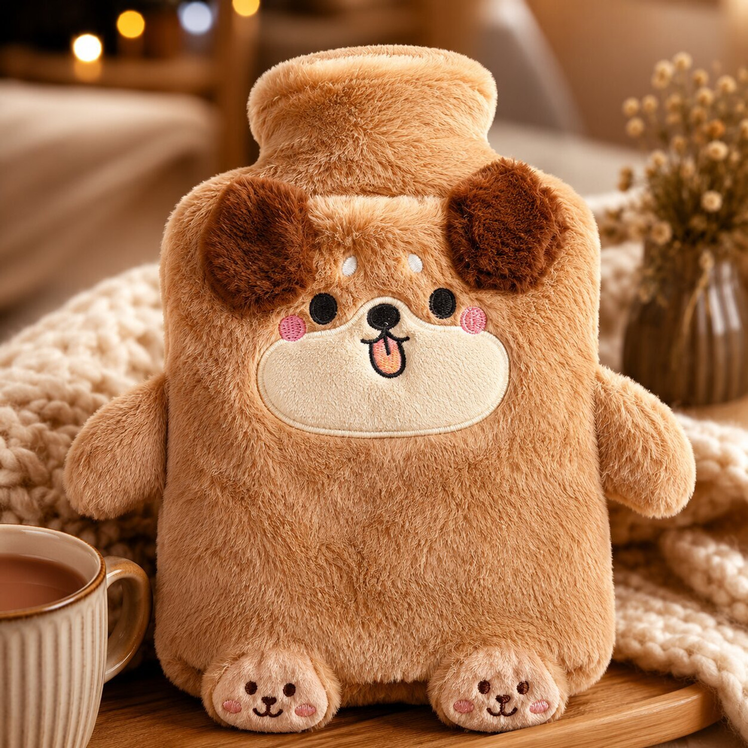 Image of Snopple Cozy Puppy Hot Water Bag for Menstrual Cramps Muscle Pain & Relaxation Plaster & Patch (2000 ml)