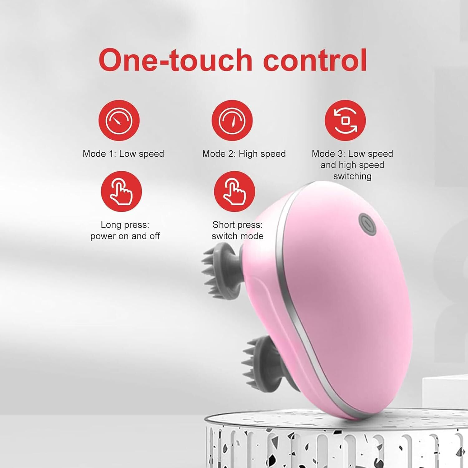 Image of BELENZO Revive Scalp Massager | 96 Silicon Kneading Points with Detachable Heads Inhaler