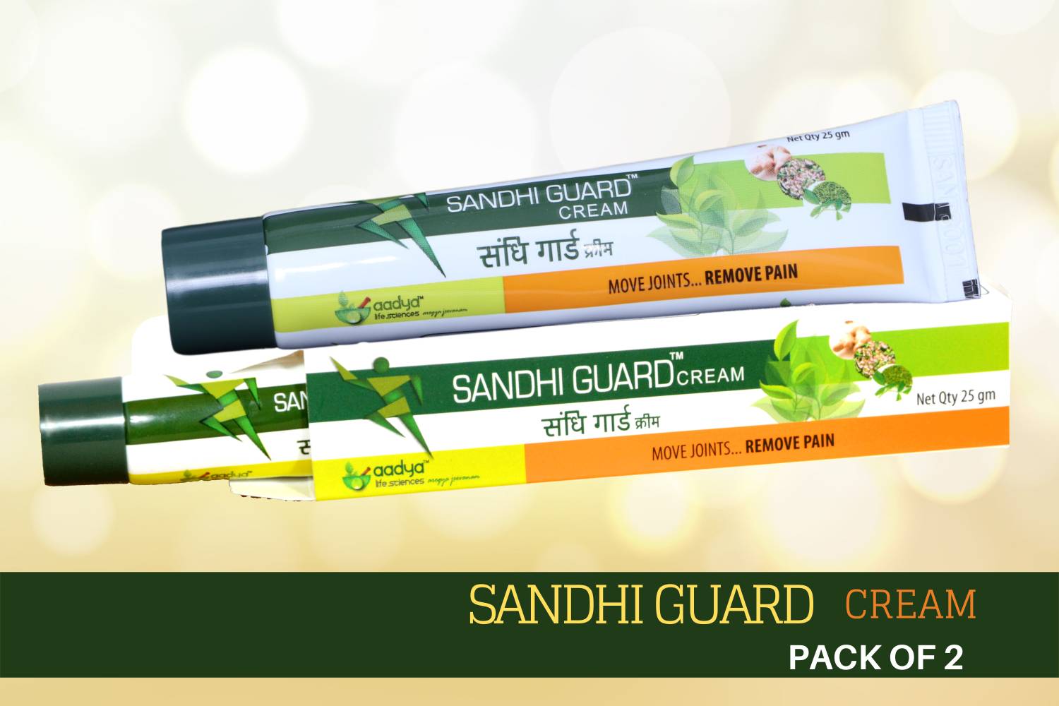 Aadya Life Sciences LLP Sandhiguard Cream - Herbal Pain Relief - Anti-analgesic Cream