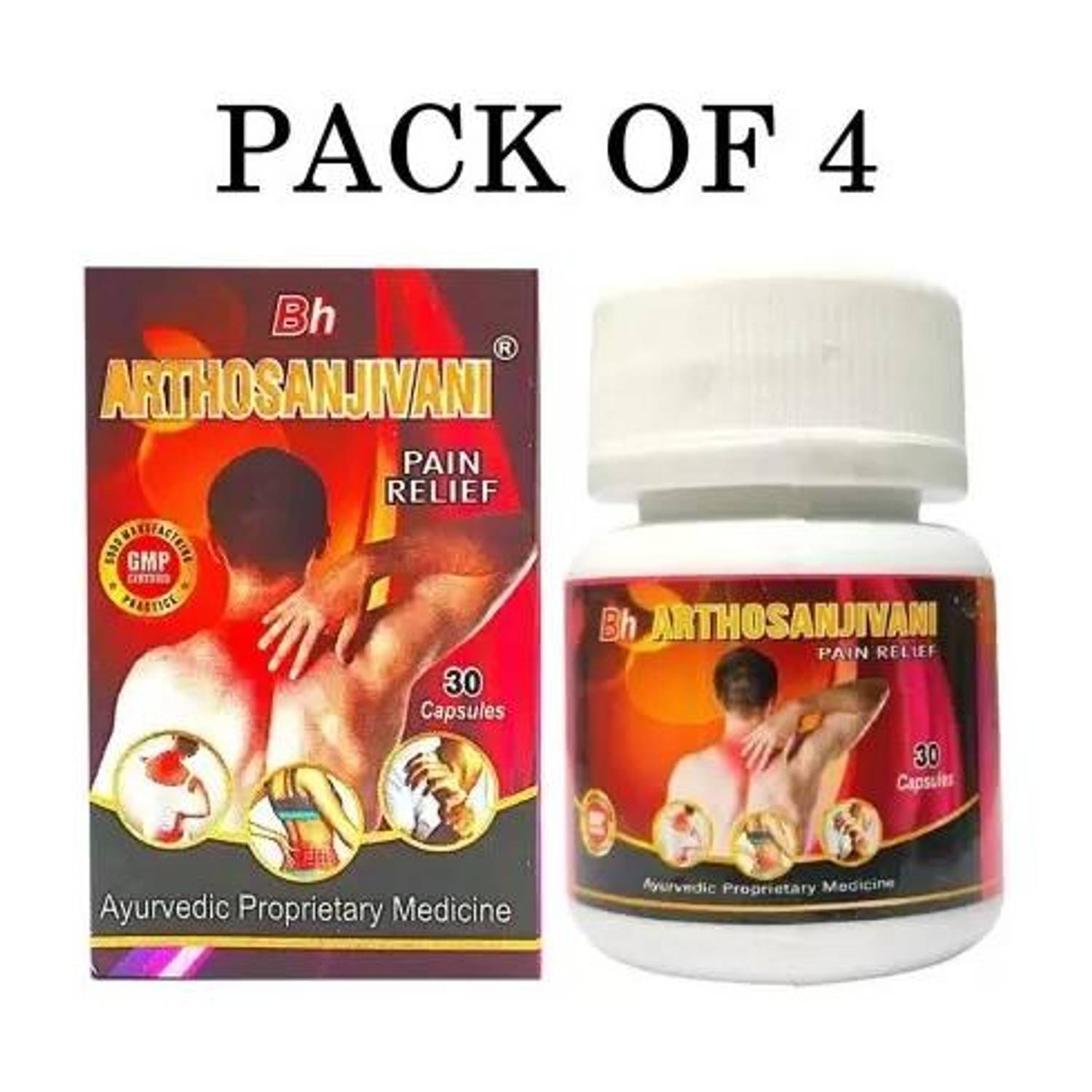 ARTHOSANJIVANI bh Ayurvedic 30 Capsule For Joint Pain, Artharitis, Knee Pain Capsules