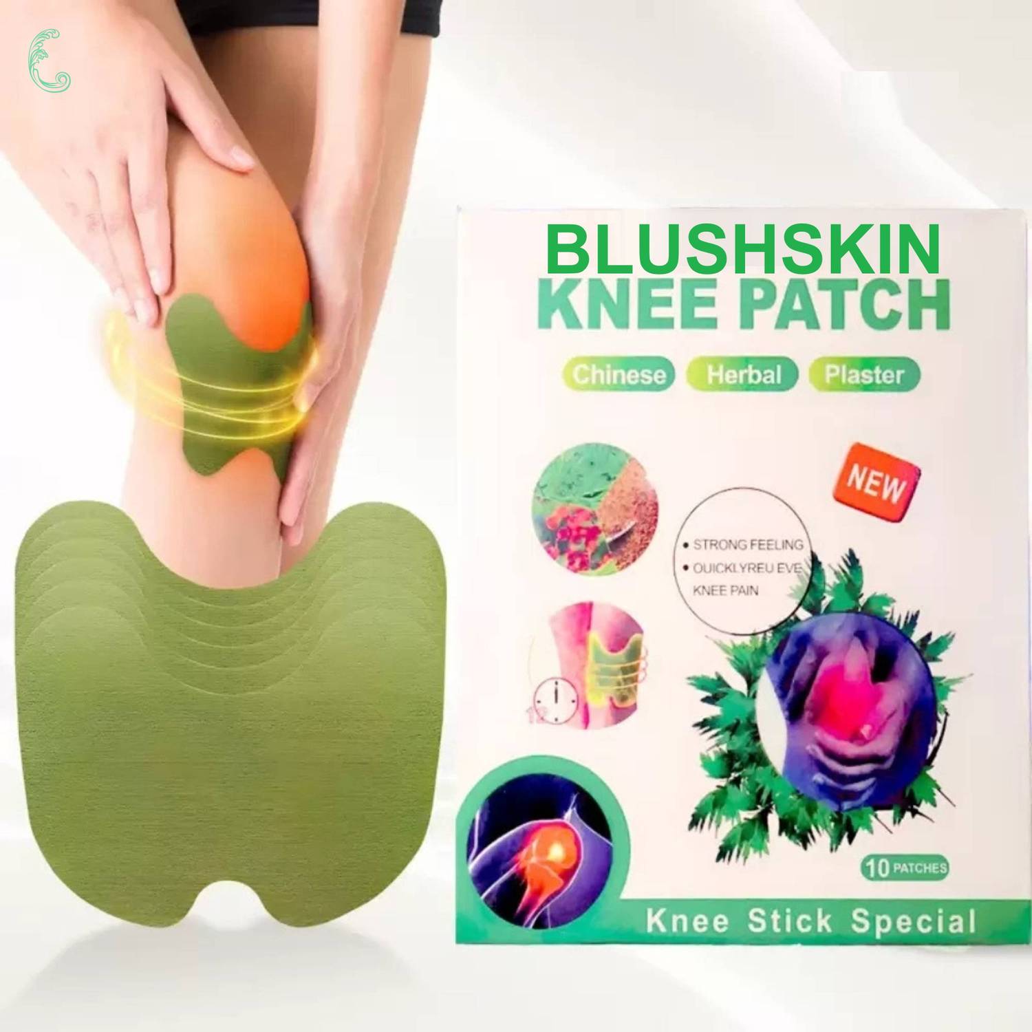 BLUSHSKIN Herbal Knee Pain Relief Patches Plant-Based Therapy Patch Plaster & Patch