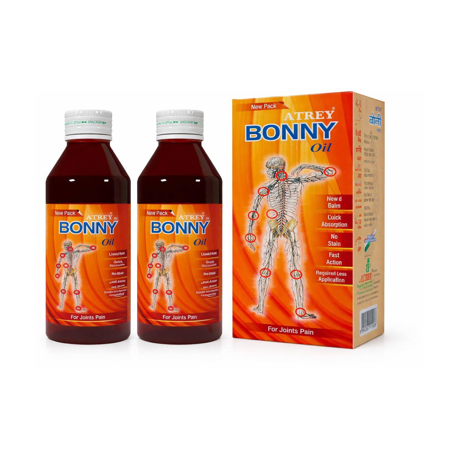 Atrey Ayurveda Bonny Oil for Fast Long Lasting Pain Relief Liquid Liquid