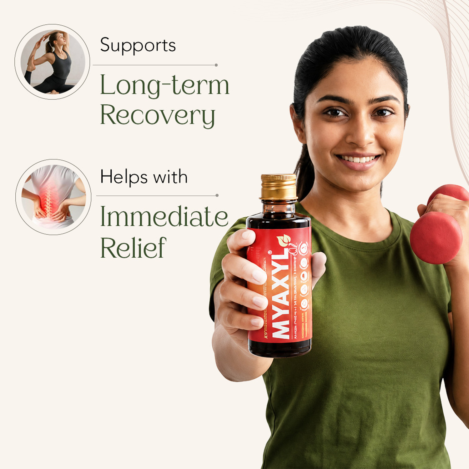 Image of Kerala Ayurveda Myaxyl Joint Pain Relief Oil for Knee, Back & Stiffness Liquid (200 ml)