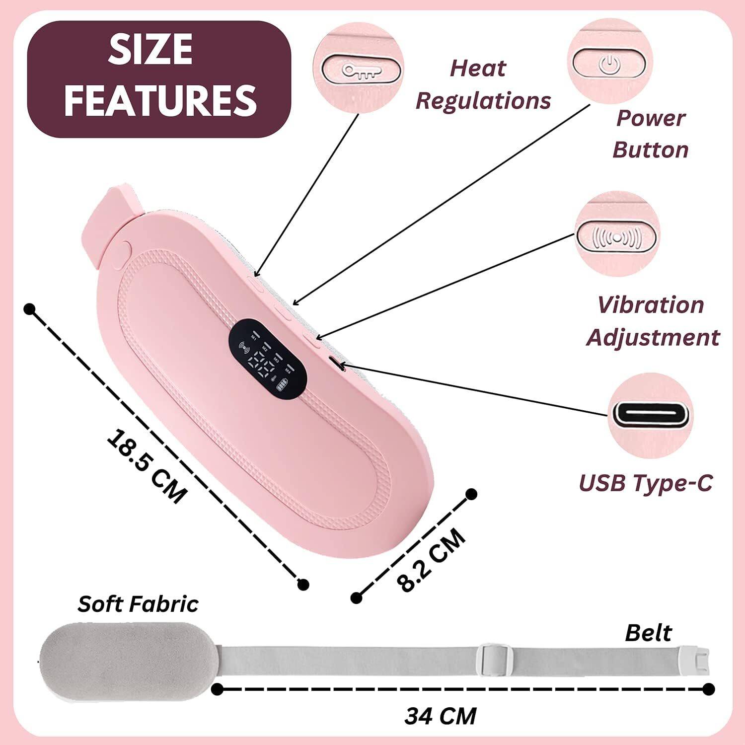 Smartnest Cordless Heating Belt with Massage - Image 5