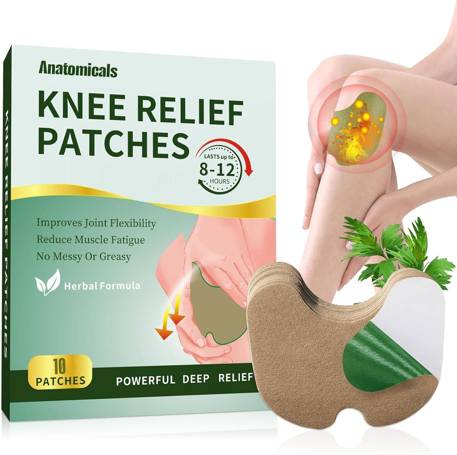 Anatomicals Pain Relief Patches, Herbal Knee Patch, Knee Patches for Pain Plaster & Patch