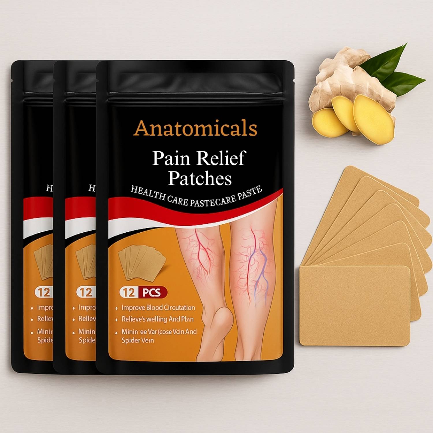 Anatomicals Patch Treatment for Leg,Pain stantlief Muscular Pain Improve BlooD Circulation Plaster & Patch