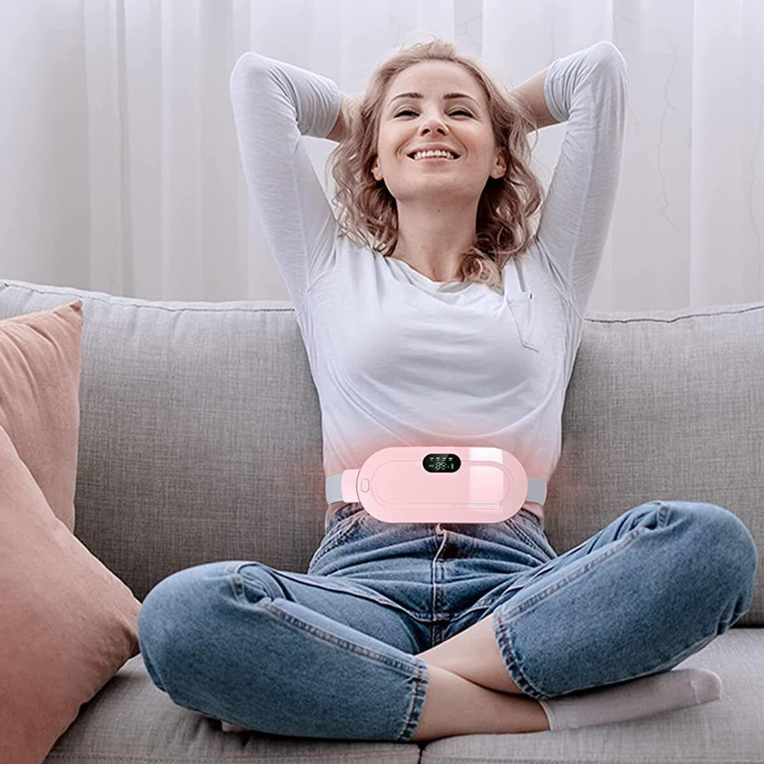 Image of PRO99S Electric Cordless Heating Pad for Period Pain, Cramp Relief, Back Pain in Period Inhaler
