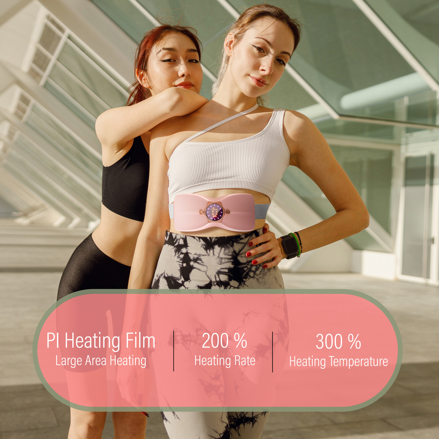 Image of Brimdo Electric Cordless Heating Pad for Period Cramp Relief Massager Inhaler