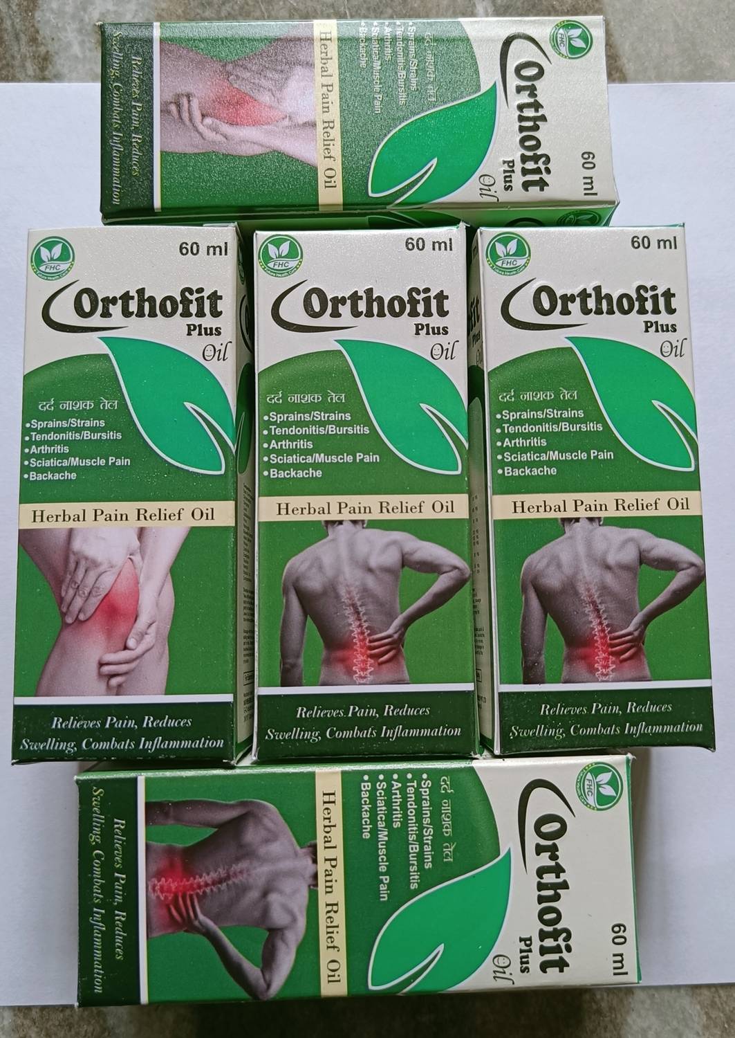 AARYANT Orthofit plus oil herbal oil for joint and back pain (pack of 5) Liquid