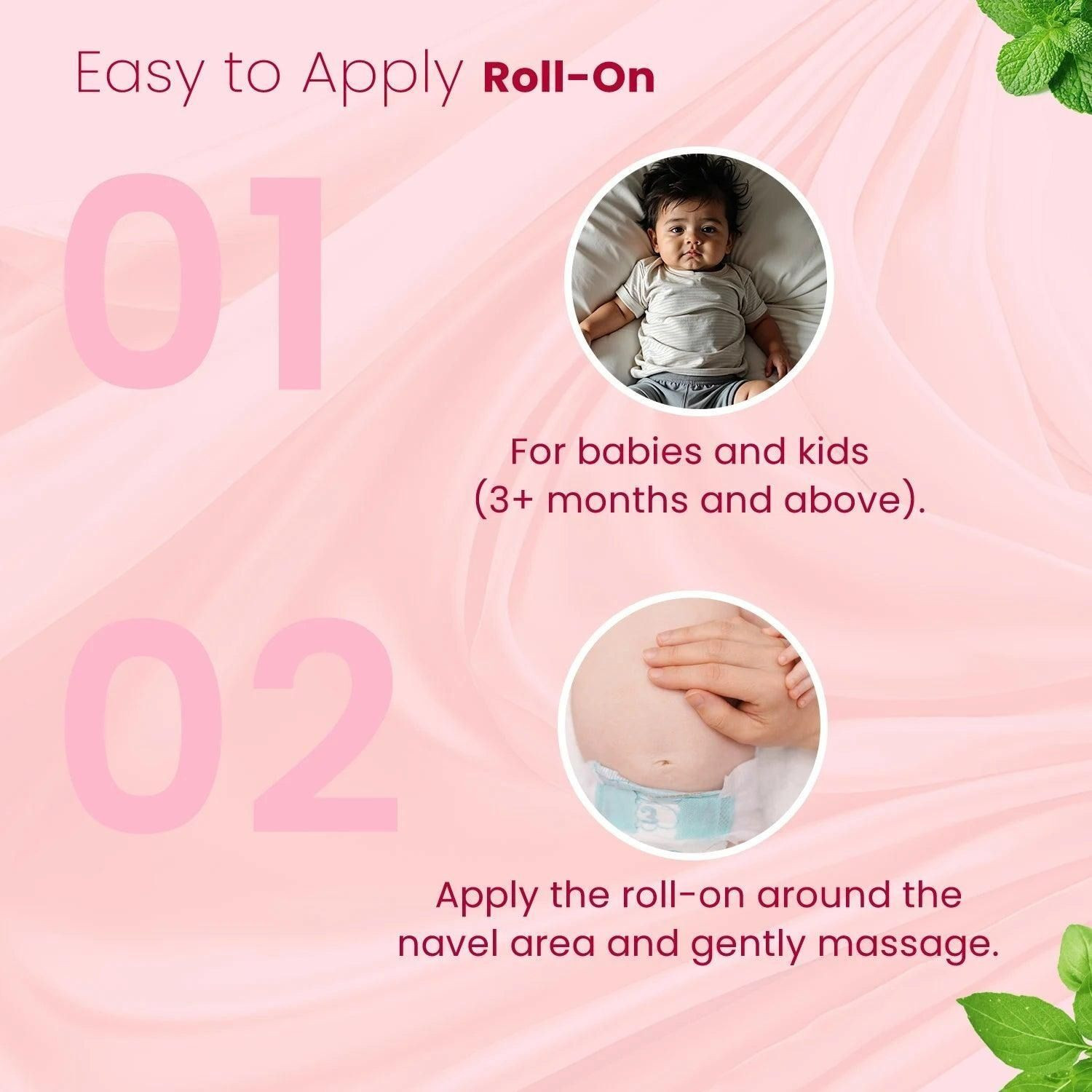 Image of BabyOrgano Hing Roll on for colic, constipation and indigestion in babies