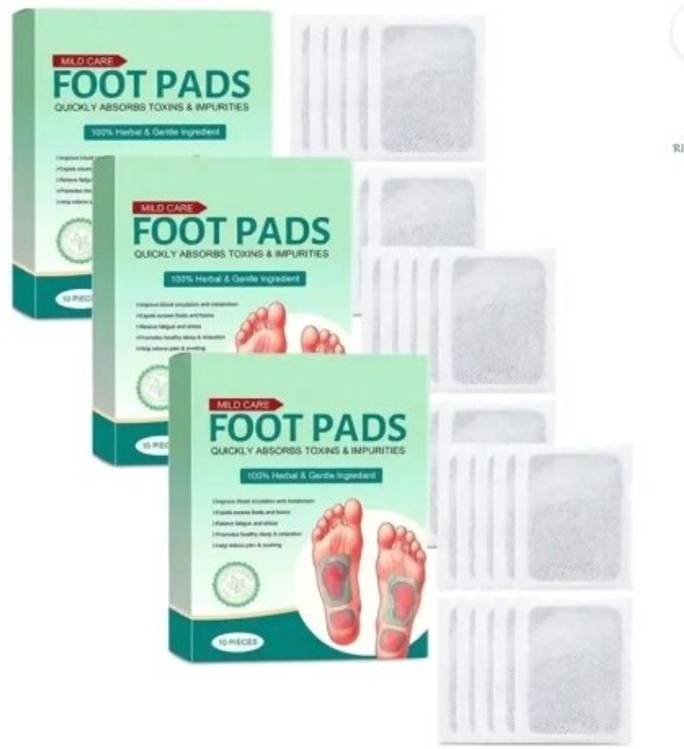 BOOCOAL Foot Pads Pain Relief | Belly Fat Reduction Aid For Gentle Overnight Patch Plaster & Patch