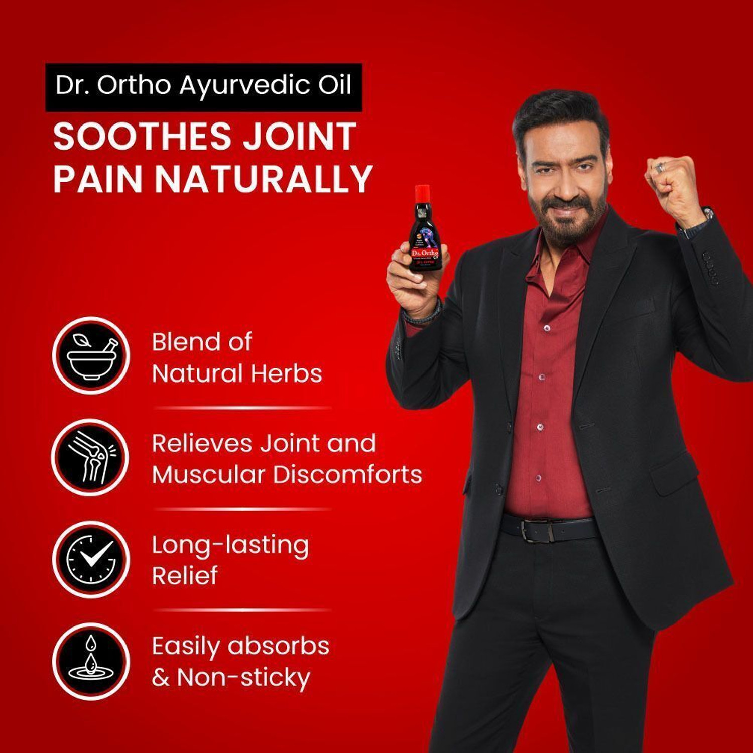 Image of Dr. Ortho Joint Pain relief oil, 60ml (Helpful in Joint Pain, Back Pain, Knee Pain, Leg Pain, Shoulder Pain, Wrist Pain, Neck Pain) Liquid