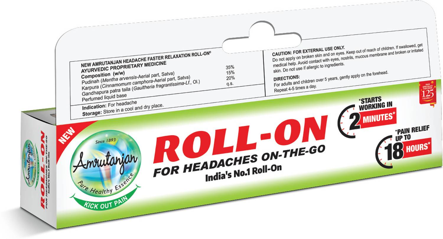 Amrutanjan Faster relaxation roll on Balm Liquid