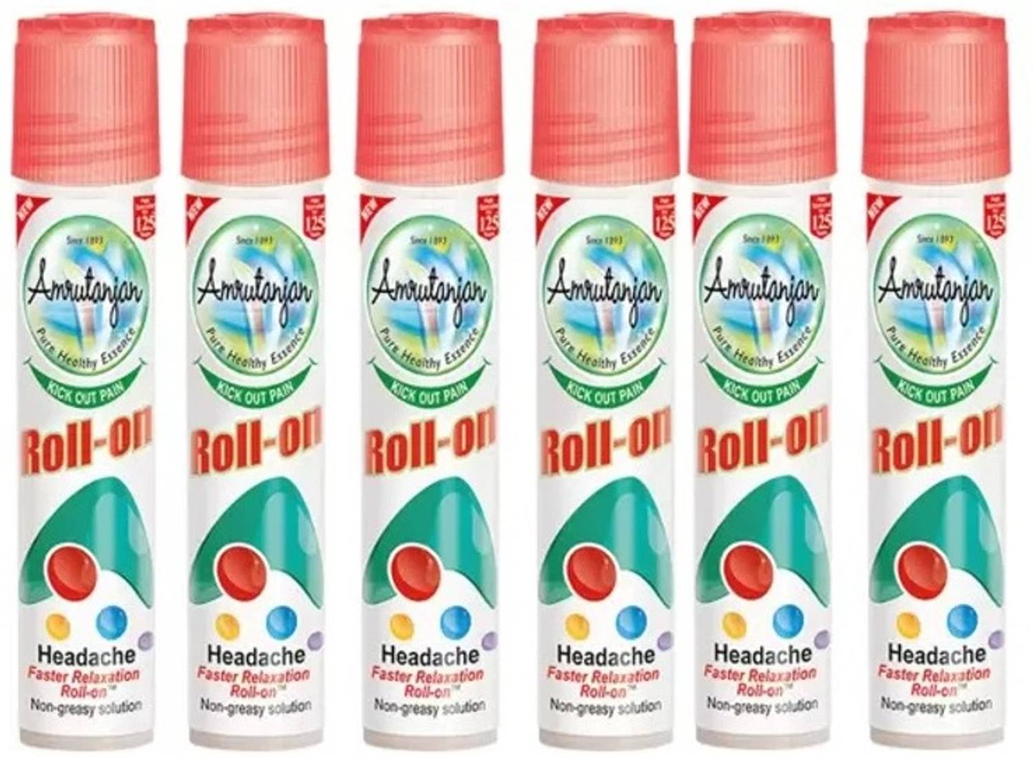 Amrutanjan FASTER RELAXATION ROLL ON 10ML PACK OF 6 Liquid (6 x 10 ml) Liquid