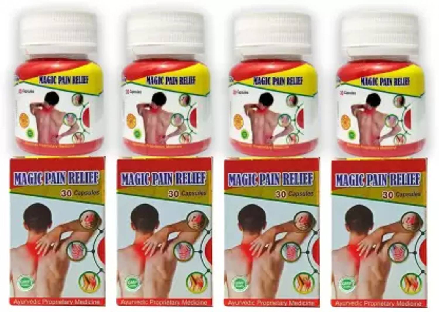 Aayatouch Magic Pain Relief Capsules - Pack of 4 Tablets Tablets