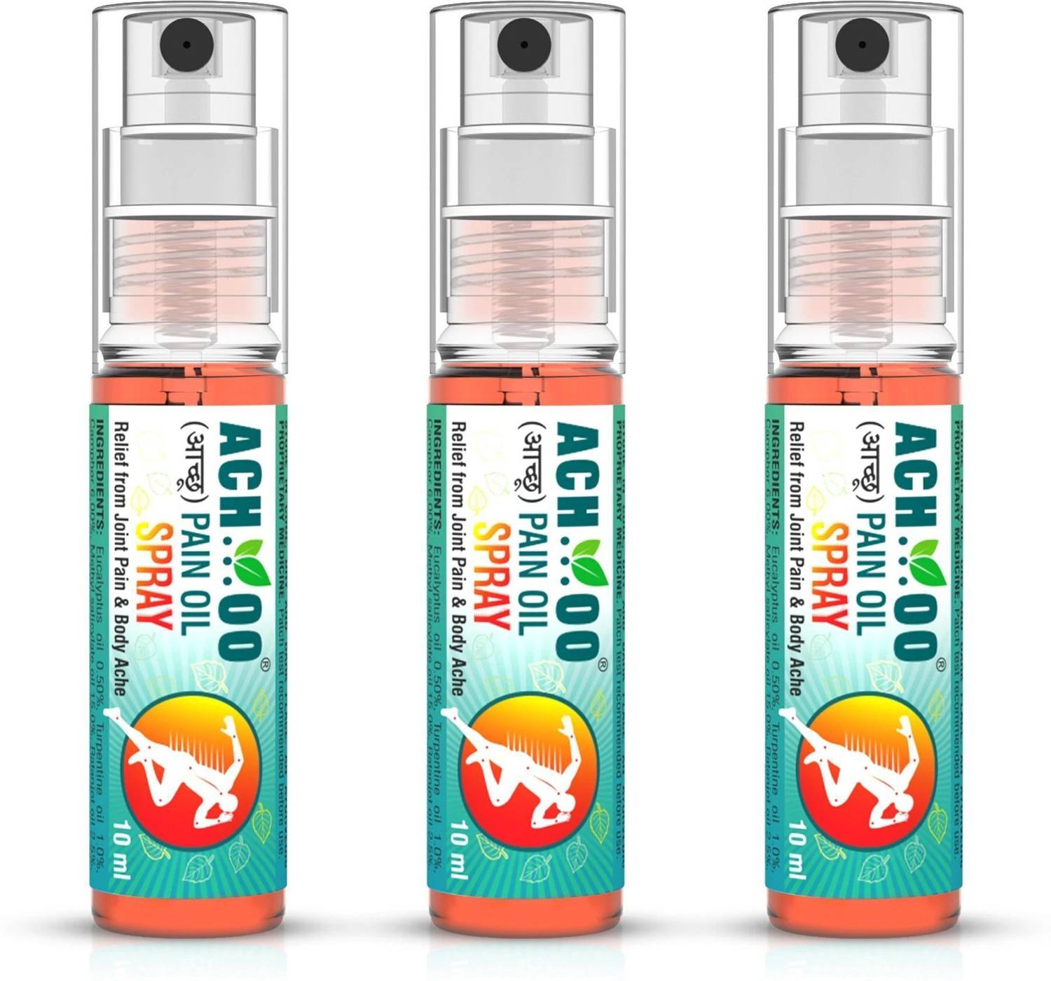 ACH...OO Pain Oil Spray Ayurvedic Pain Relief Spray with 100% Natural Actives for Joint, Body & Muscle pain relief Spray
