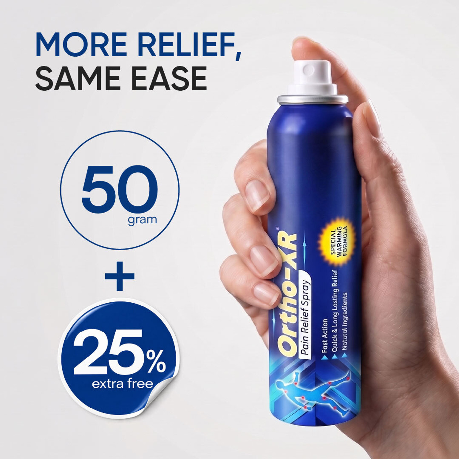 Image of ORTHOXR Pain Relief Spray 50gms For Back, Joint, Shoulder, Knee & Ankle - (Pack of 2) Spray