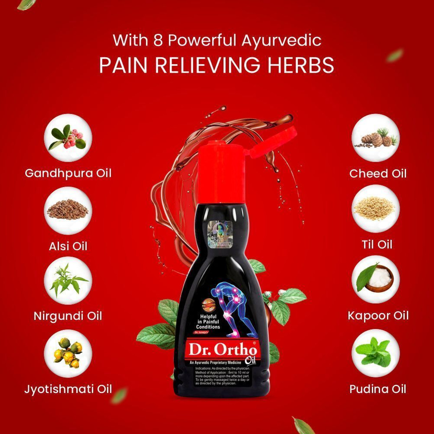Image of Dr. Ortho Joint Pain relief oil, 60ml (Helpful in Joint Pain, Back Pain, Knee Pain, Leg Pain, Shoulder Pain, Wrist Pain, Neck Pain) Liquid