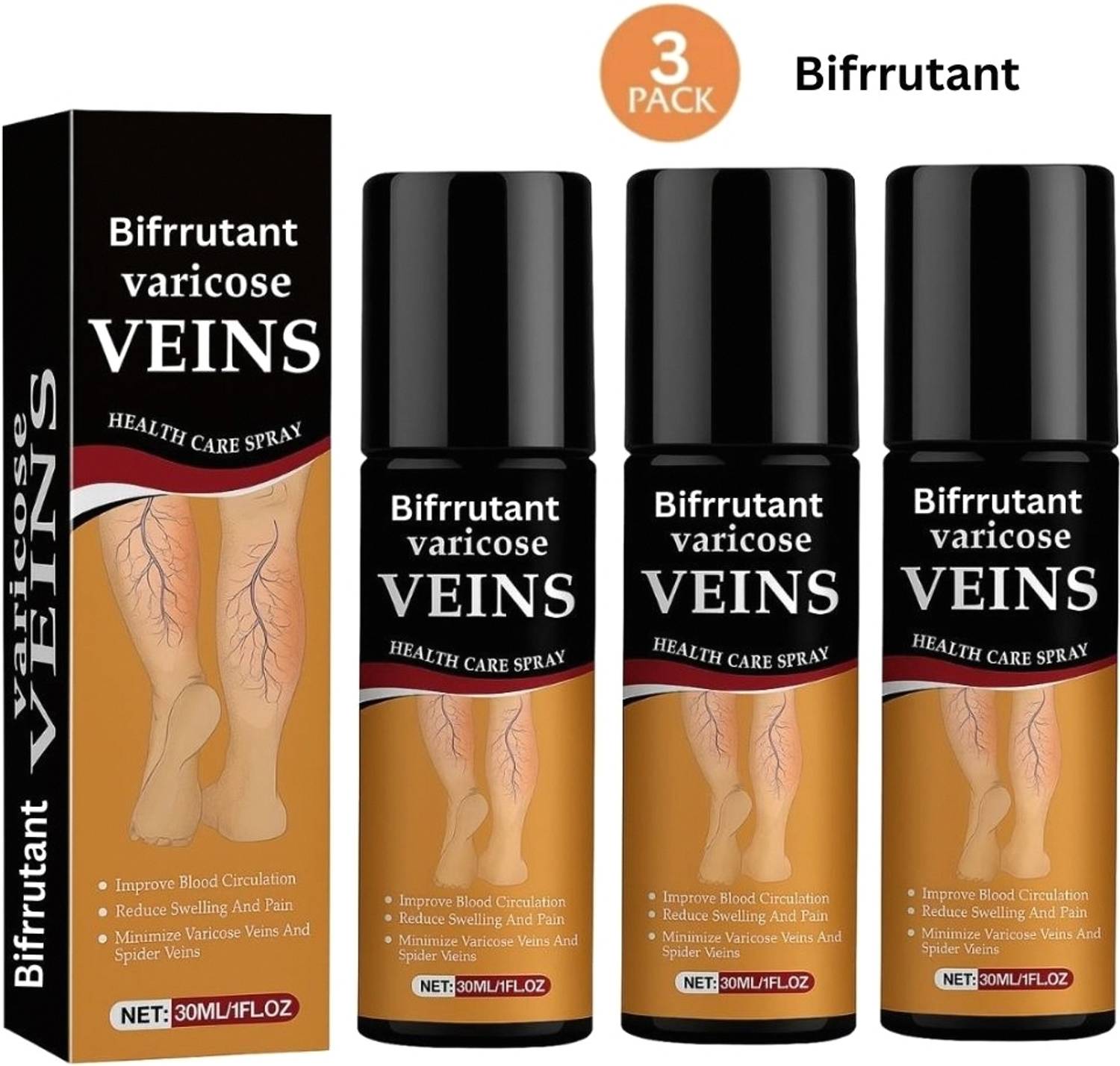 BIFRRUTANT vericose vein spray south moon natural spider vein treatment Liquid