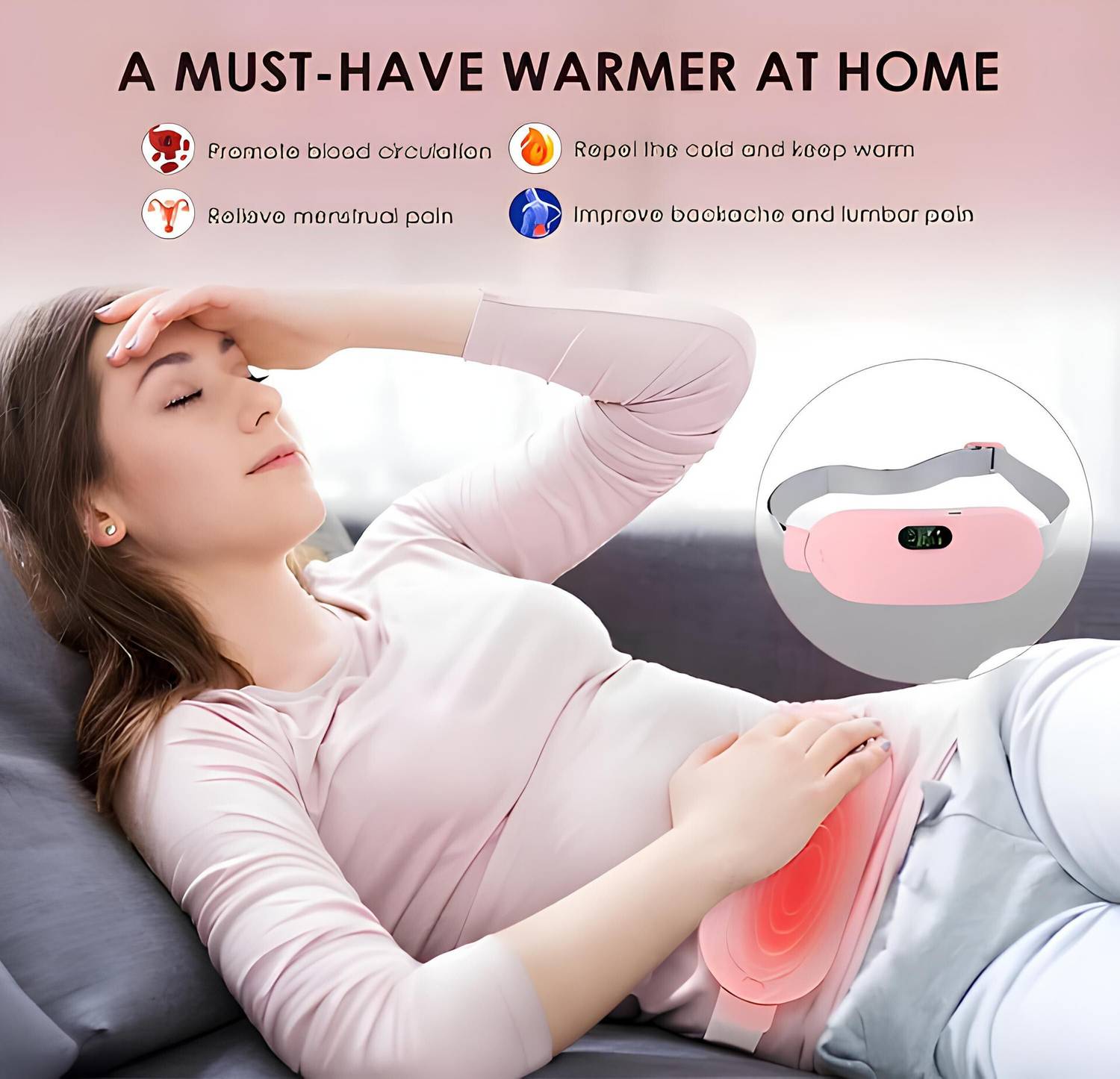OLTRIV Electric Cordless Heating Pad for Pain Relief - Image 2