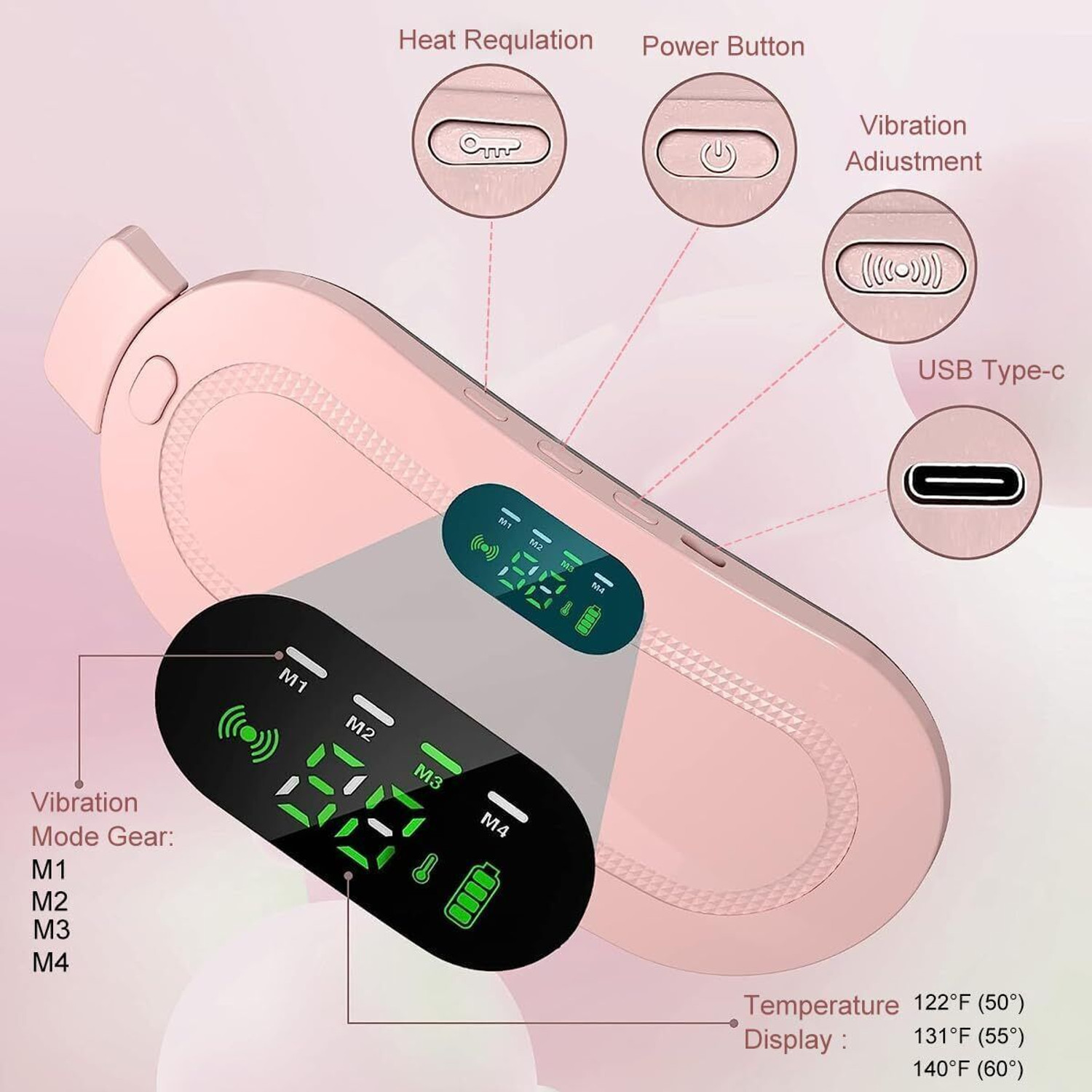 Image of PRO99S Electric Cordless Heating Pad for Period Pain, Cramp Relief, Back Pain in Period Inhaler