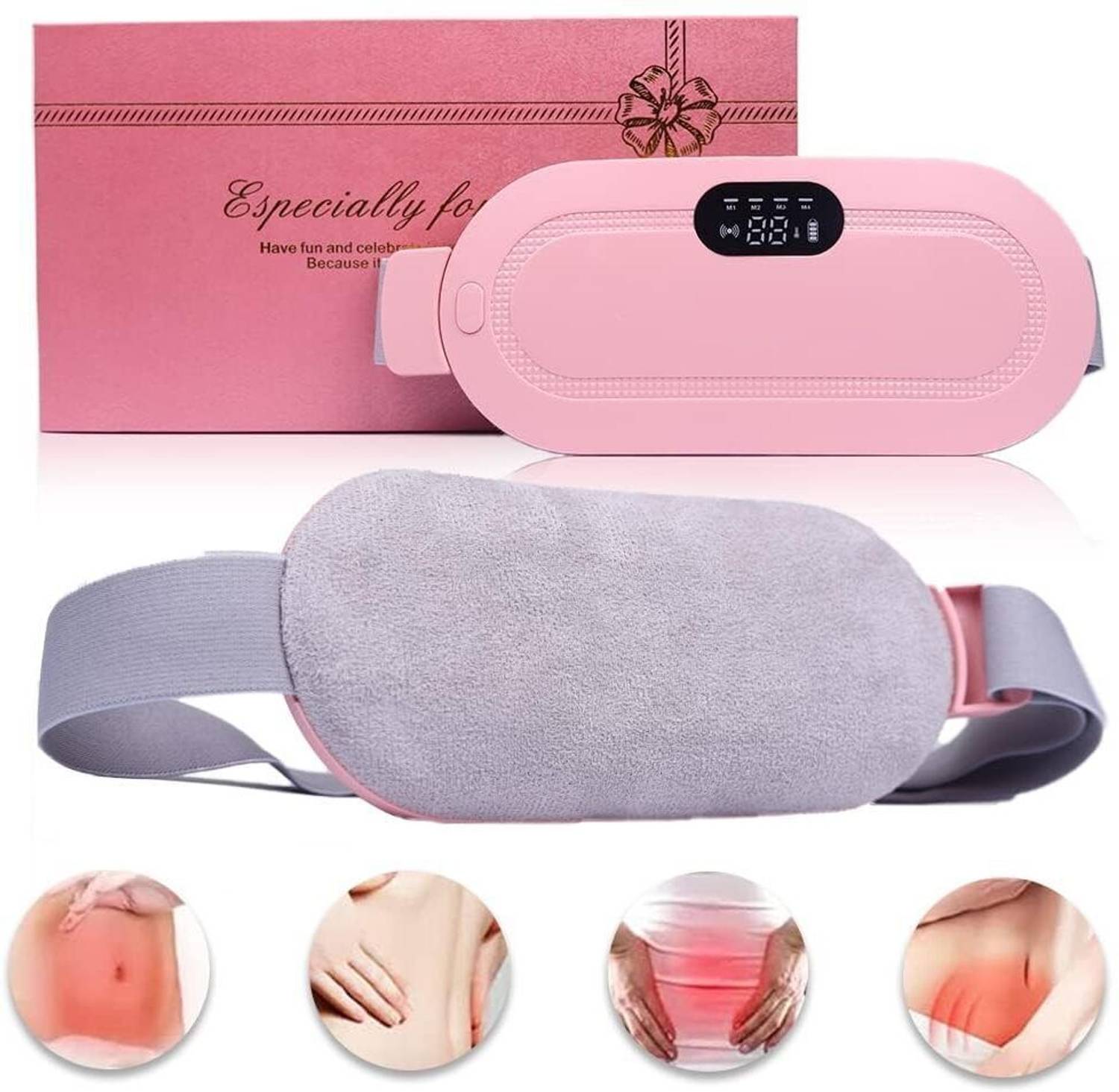 AIRGANIC Heating Pad for Period Pain Relief, Cramp Relief, Back Pain in Period Inhaler Inhaler