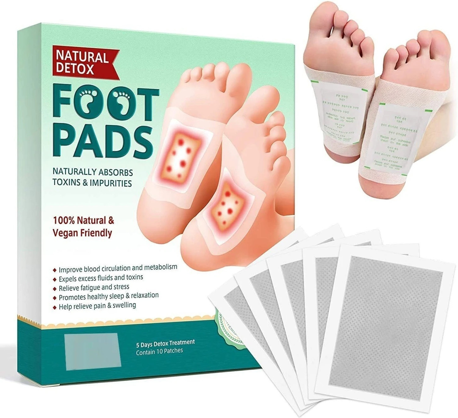 Image of ZRIYOS Foot Detoxs Herbal Patch | Pain Relief & Sleep Aid Plaster & Patch