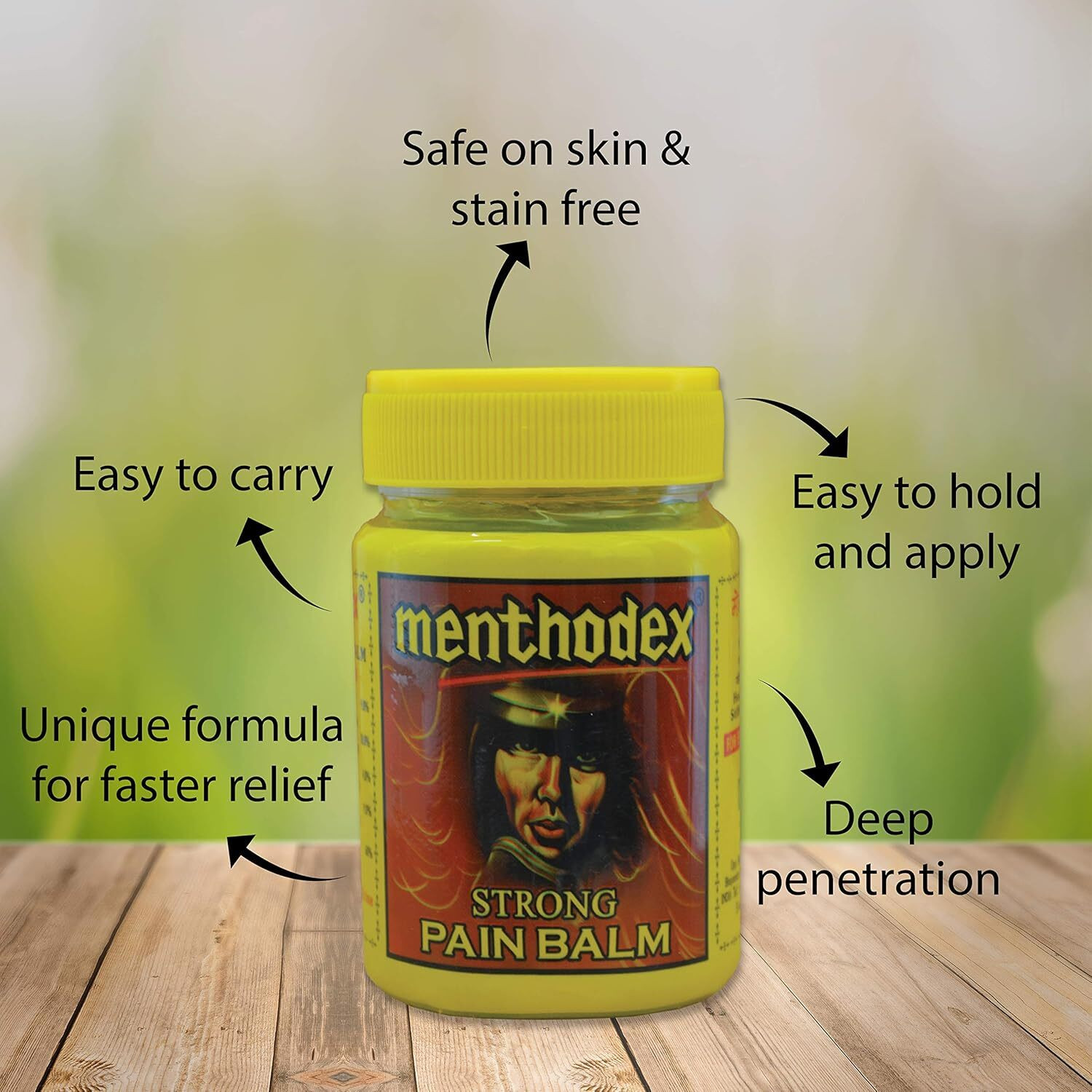 Image of Menthodex Pain Relief Balm - Ayurvedic Formula for Pain & Cold Relief Balm (2 x 100 g)