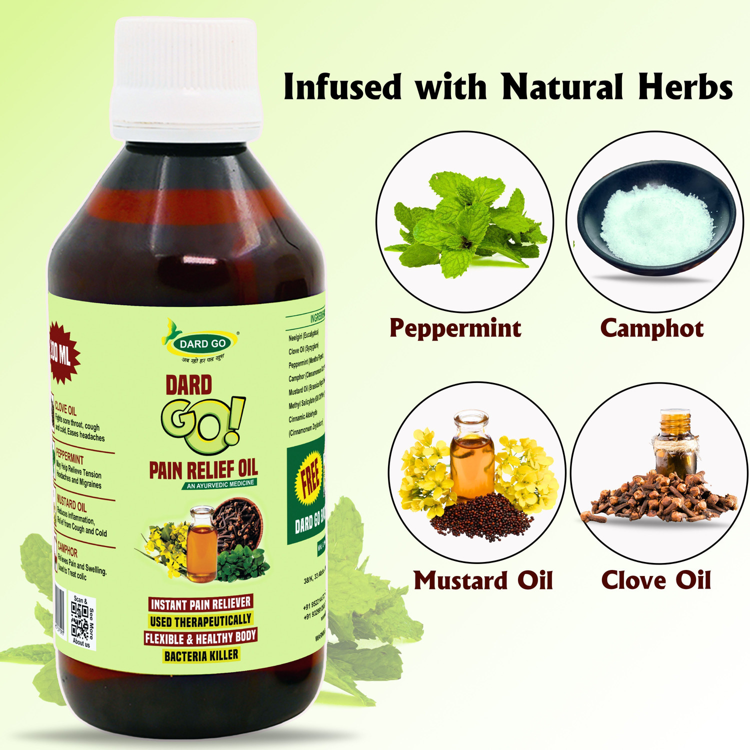 Image of DARDGO Best Pain Relief Oil for Joint Pain, Knee Pain, Sciatica Pain Liquid