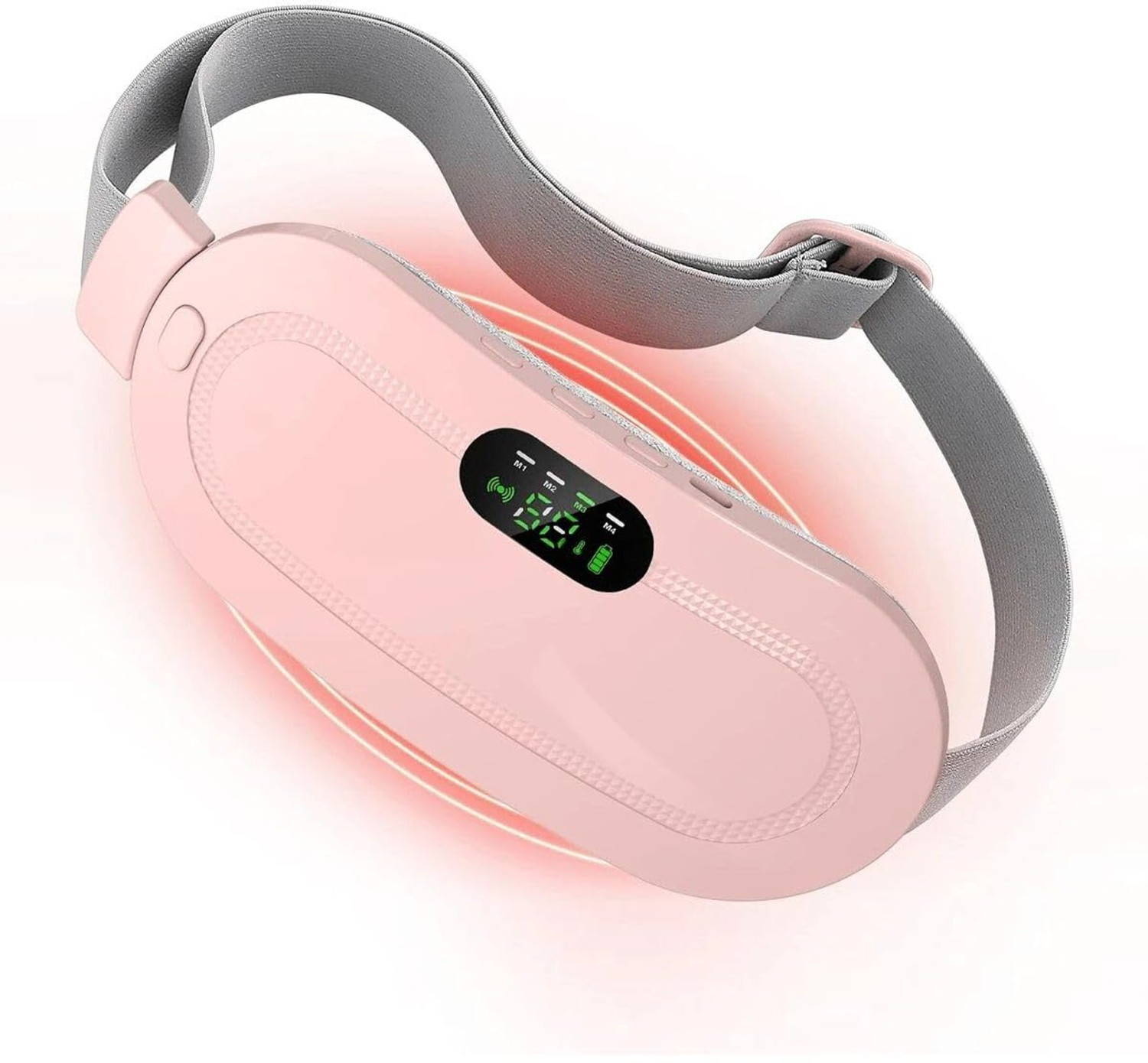 Image of CareDone Menstrual Cramp Relief Belt with Adjustable Heat & Massage Modes - USB Charging Tablets