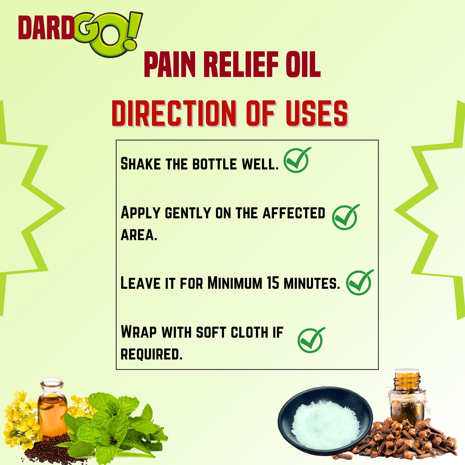 Image of DARDGO Best Pain Relief Oil for Joint Pain, Knee Pain, Sciatica Pain Liquid