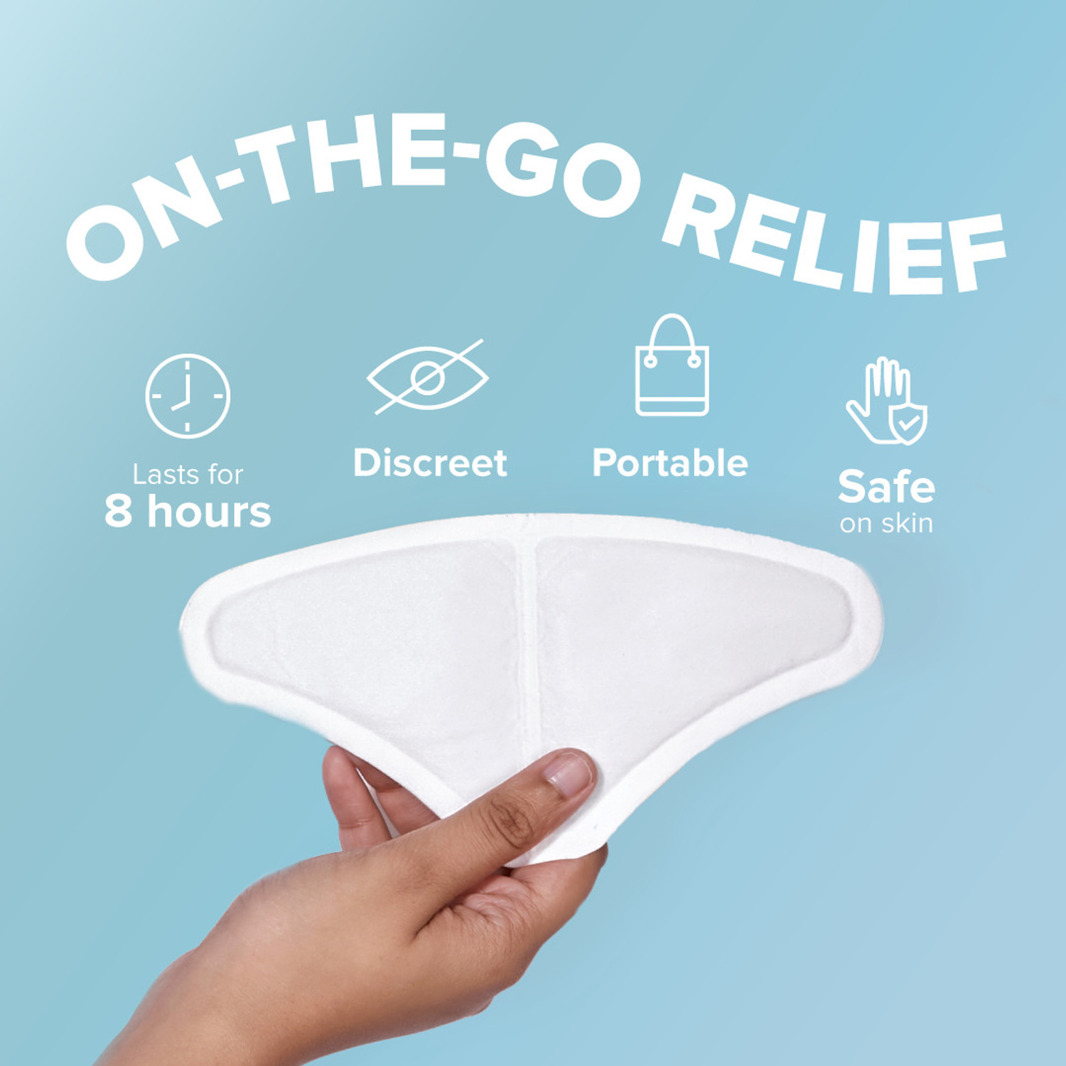Image of Nua Cramp Comfort || Pack of 3 Heat Patches for Period Pain || 100% Natural and Portable || Lasts 8 Hours || Quick Relief from Menstrual Pain Plaster & Patch