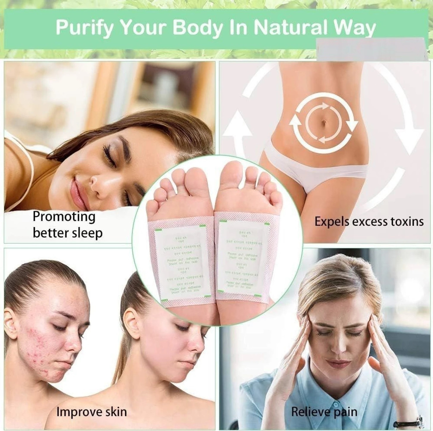 Image of ZRIYOS Foot Detoxs Herbal Patch | Pain Relief & Sleep Aid Plaster & Patch