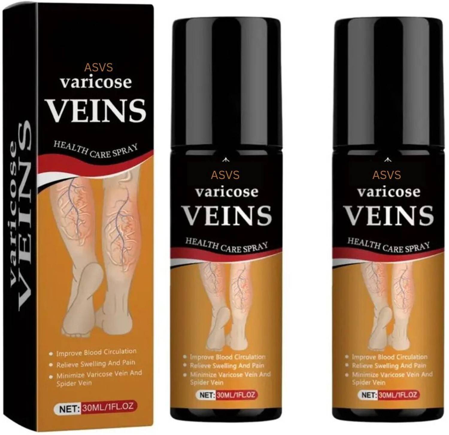 ASVS Herbal Spray for Legs | Relief from Swelling, Varicose & Spider Veins Spray Spray
