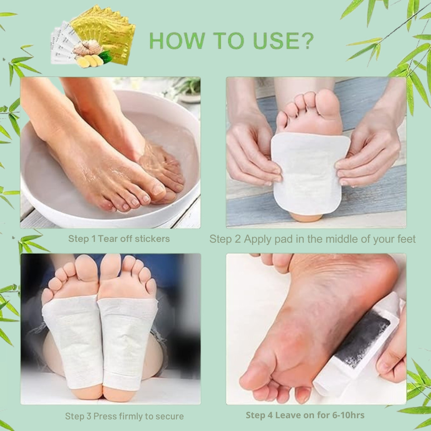 Image of Fangruik Warm routine ginger detox foot pad for evening comfort