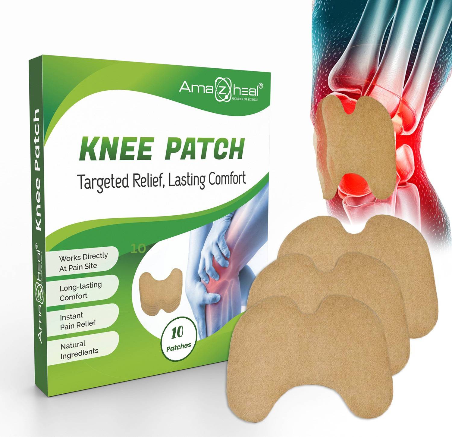 Amazheal Knee Pain Relief Patche-Herbal Knee Pain Relieving Plaster & Patch